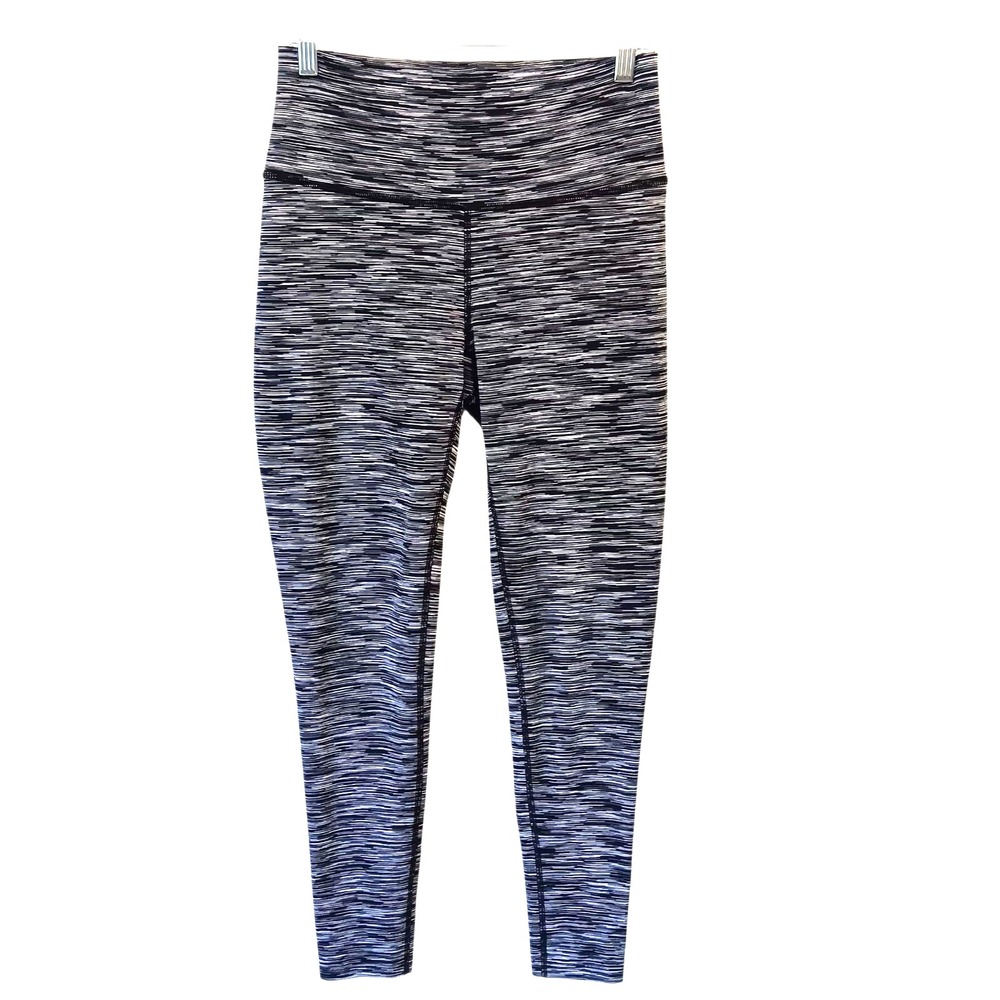 Tek Gear Drytek Leggings Women's Medium Gray Black Mid Rise‎ Stretch Workout